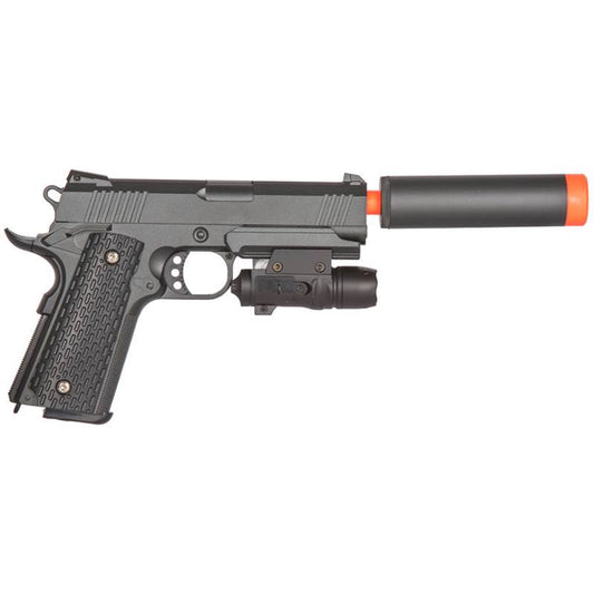 Warrior Metal Airsoft Spring Pistol With Red Dot Laser