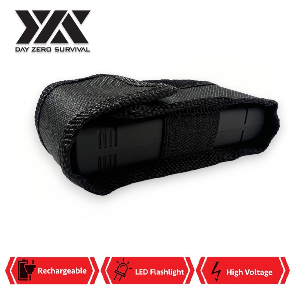 DZS Rechargeable Self Defense Mini Stun Gun With FlashLight and Panic Alarm