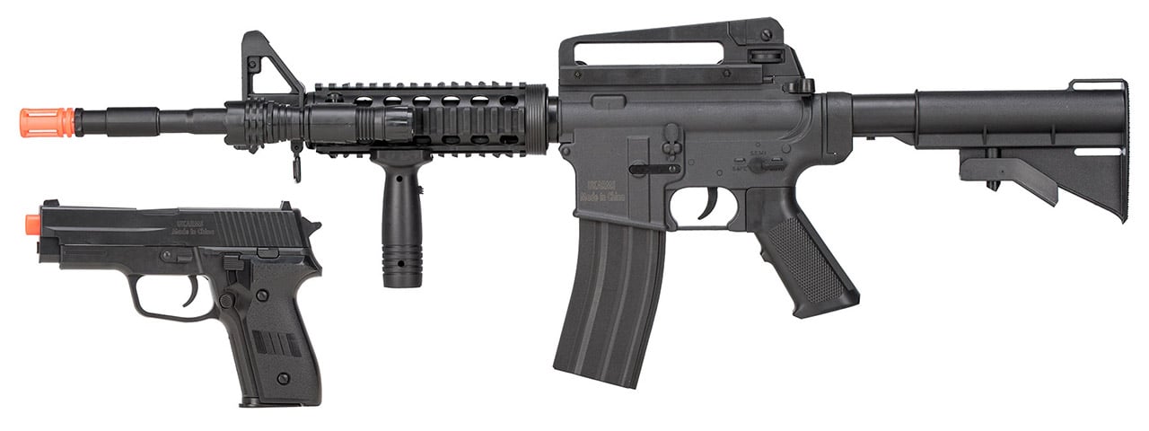 M4 Spring Airsoft Rifle and Pistol Combo