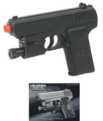 Spring Pistol Airsoft Gun with Laser and Light