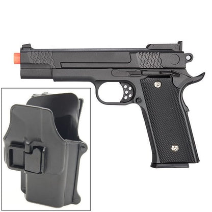 Full Metal Airsoft Spring Hand Gun with Quick Release Holster