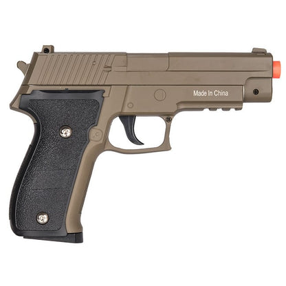 Airsoft Metal 226 Spring Pistol - DARK EARTH Shoots 280 FPS