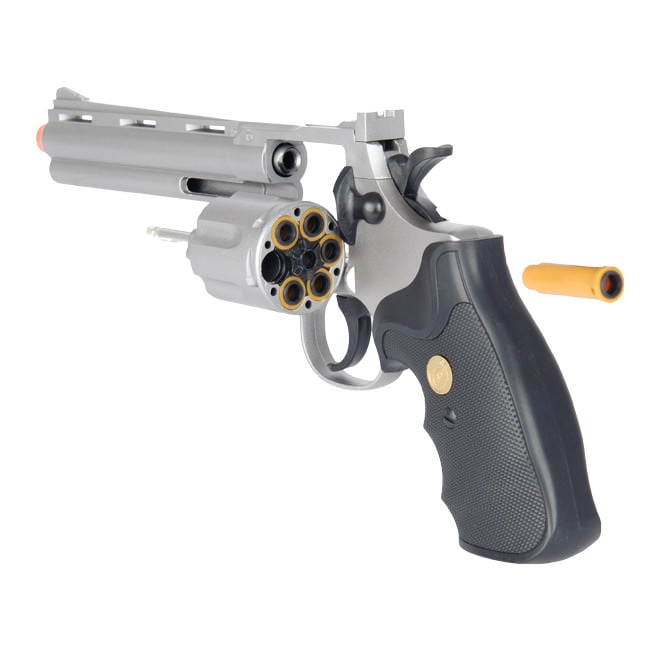 Spring Powered Airsoft Revolver Old West Silver