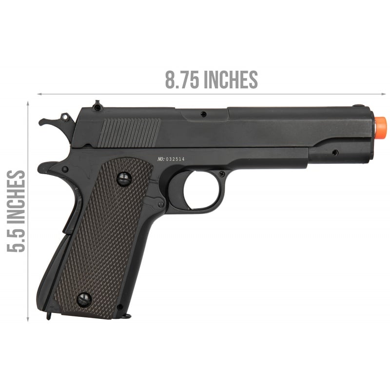 Double Bell 1911 WWII Metal Body Airsoft Spring Pistol