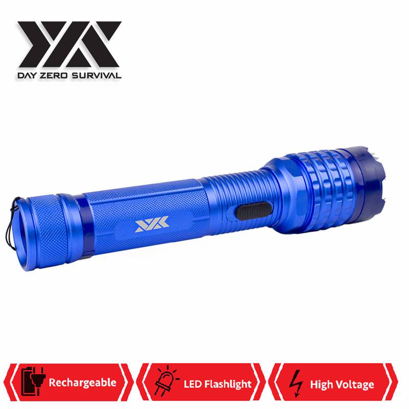 DZS Blue Delta Stun Gun 10 Million Volt Rechargeable With LED Flashlight