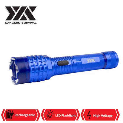 DZS Blue Delta Stun Gun 10 Million Volt Rechargeable With LED Flashlight
