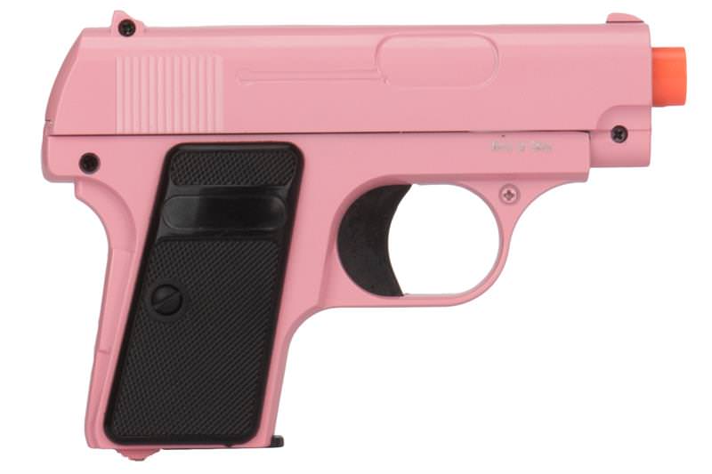 Full Metal Spring Compact Airsoft Pistol Pink Handgun