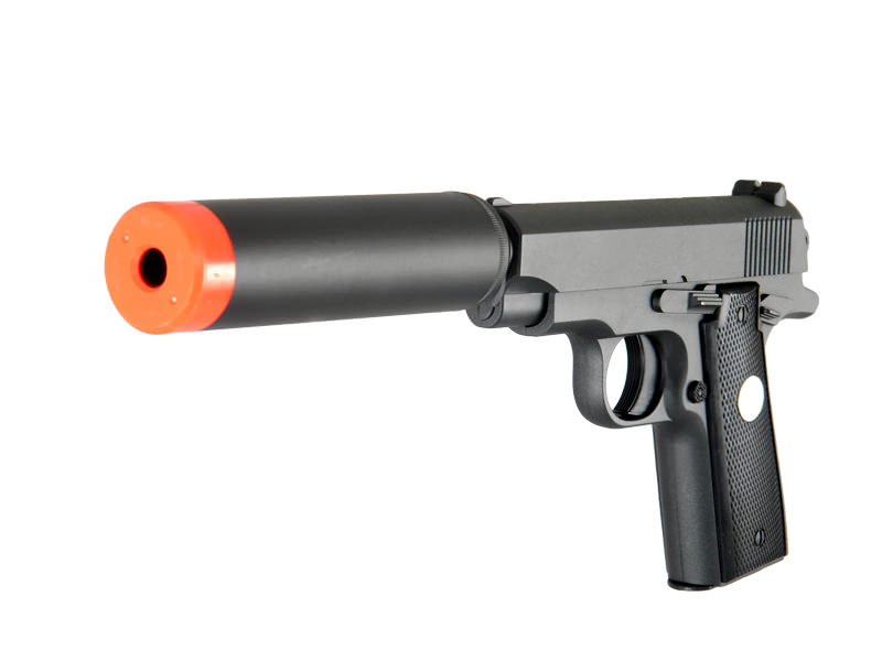 Full Metal Airsoft Handgun bbs Pistol With Silencer