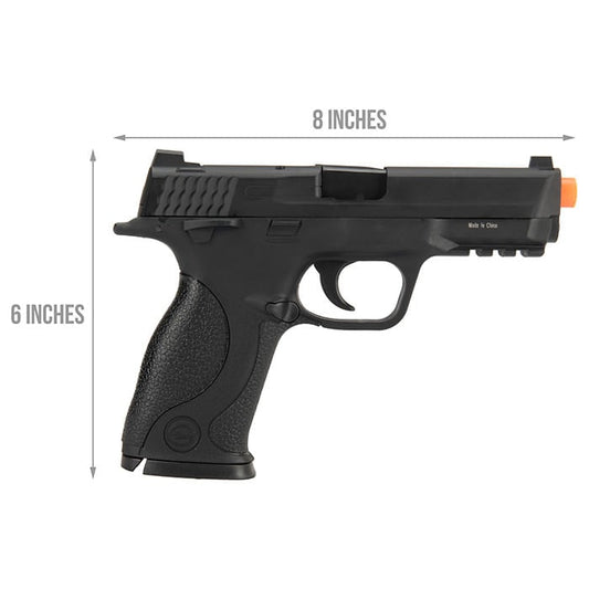 Metal Slide Full Size Airsoft Spring Pistol Black 220 FPS