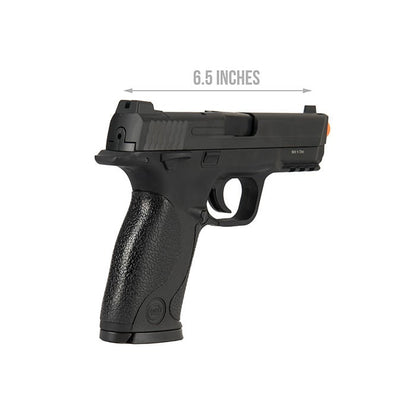 Metal Slide Full Size Airsoft Spring Pistol Black 220 FPS