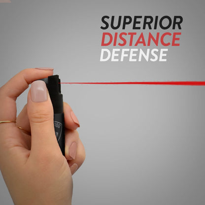Black Keychain Mini Pepper Spray for Self Defense - Safety Twist Top to Prevent Accident