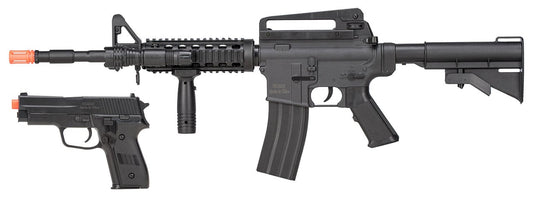 M4 Spring Airsoft Rifle and Pistol Combo