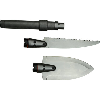 Survival Knife Kit Spear And Saw Blade Entrenching Tool With Nylon Sheath