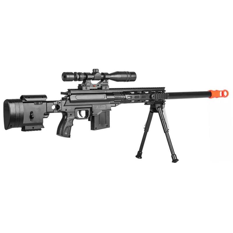 Tactical Spring Sniper Airsoft Rifle Gun With Laser Scope Bipod