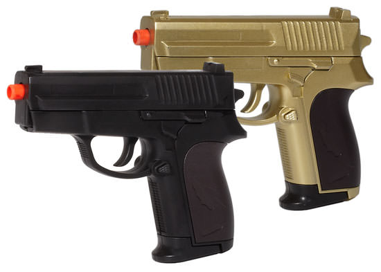 Black & Gold 2-Pack FPS-135 Spring Airsoft Pistol