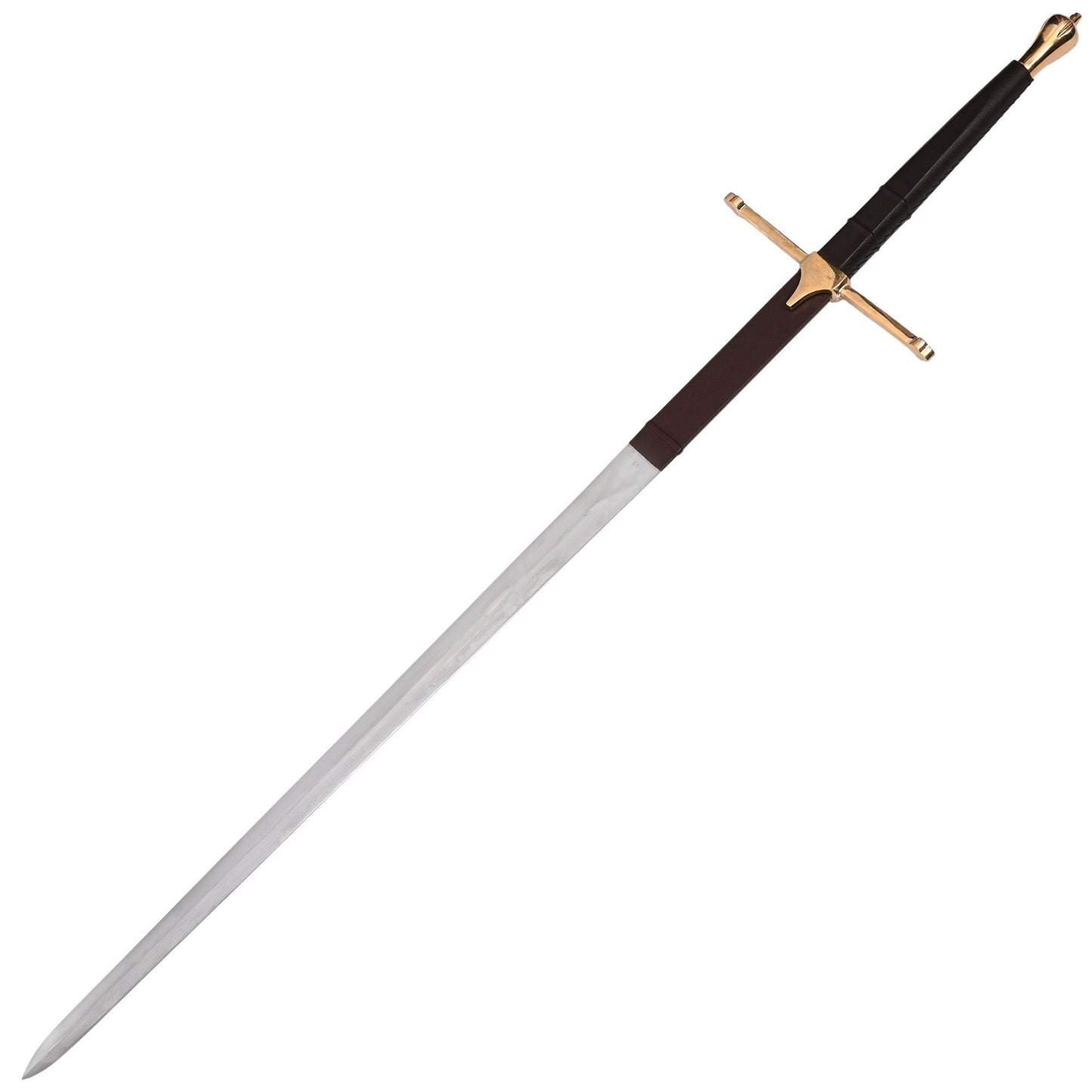 Sir William Wallace Sword Brass - Claymore Medieval Sword With Scabbard