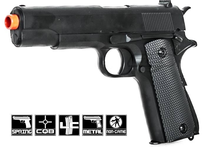 1911 Government 8.5" Metal Spring Pistol Airsoft Hand Gun